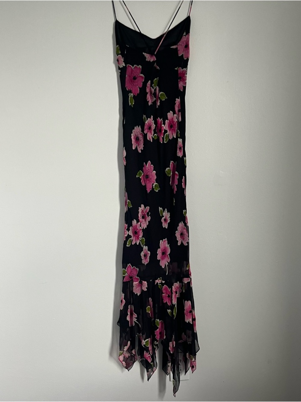 Y2K Vintage Sleeveless Silk Beaded Cache Maxi Dress US Size 8 - Picture 15 of 16